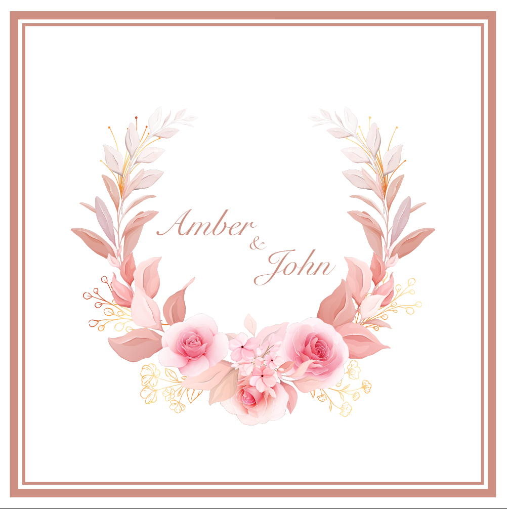 Pink Floral Monogram Wreath – inkredibledancefloors